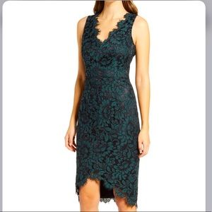 Eliza J Tulip Hem Lace Dress